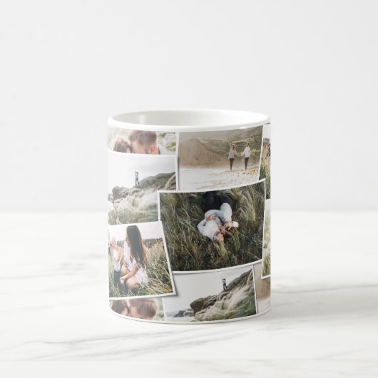 モダン5エレガント枚のミニマル写真ユニーク家族の贈り物 コーヒーマグカップ (中央)