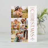 モダン5エレガント枚の写真コラージュ 箔シーズンカード (立ち正面)