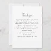 モダン5シンプル写真コラージベイビーシャワー サンキューカード (裏面)