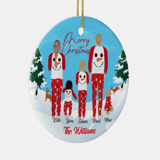 モダン5セラミックのクリスマスパーソナライズされた科 セラミックオーナメント (右)