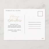 モダン5ミニマル枚の写真のクリスマエレガントス シーズンポストカード (裏面)