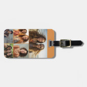 モダン5ミニマル枚の写真のコラージュと情報連絡付き ラゲッジタグ (正面横)