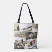 モダン5ミニマル枚の写真エレガントフリースブランケット トートバッグ (裏面)