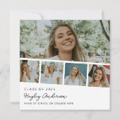 モダン5枚写真ストリップコラージュ 案内状 (正面)