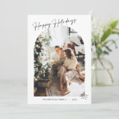 モダン5枚写真ハートホリデーアーチ シーズンカード (スタンド正面)