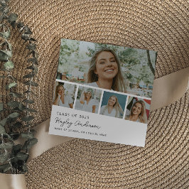 モダン5枚組写真ストリップコラージュ 案内状