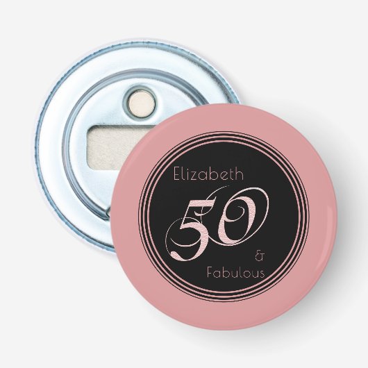 モダン50およびすばらしいピンクの黒 栓抜き (正面)