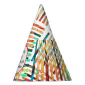 モダン50カラフル番目の誕生日のパーソナライズ パーティーハット (右)