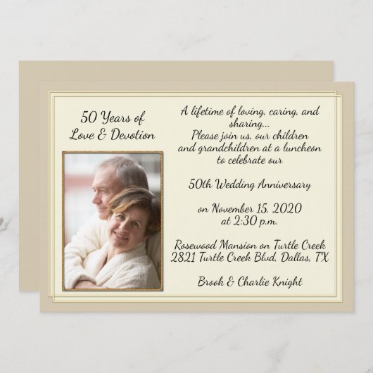 モダン50周年記念祝賀会 招待状 (正面/裏面)