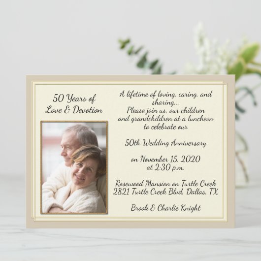 モダン50周年記念祝賀会 招待状 (スタンド正面)