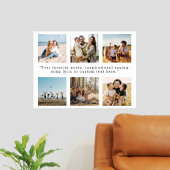 モダン6パーソナライズされたフォトコラージュカスタム引用文 ポスター