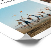 モダン6パーソナライズされたフォトコラージュカスタム引用文 ポスター (角)