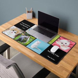 モダン6フォトコラージモノグラパーソナライズされたム デスクマット