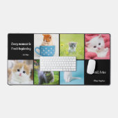 モダン6フォトコラージモノグラパーソナライズされたム デスクマット (キーボード&マウス)