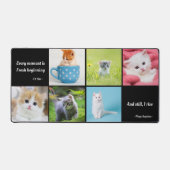 モダン6フォトコラージモノグラパーソナライズされたム デスクマット (正面)