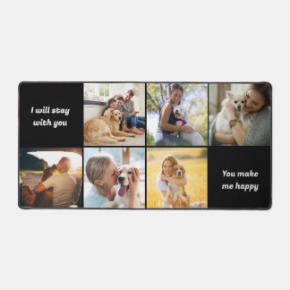 モダン6フォトコラージモノグラパーソナライズされたム デスクマット