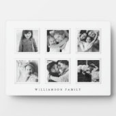 モダン6ミニマルグリッドマットボードブラック&ホワイトフォト フォトプラーク (正面)