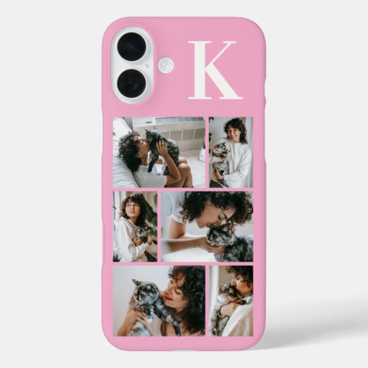モダン6匹ペットフォトピンク Case-Mate iPhoneケース (裏面)