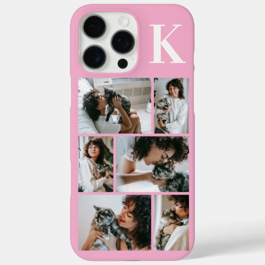 モダン6匹ペットフォトピンク Case-Mate iPhoneケース (裏面)