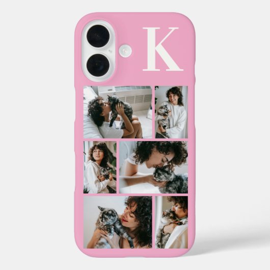 モダン6匹ペットフォトピンク Case-Mate iPhoneケース (裏面)