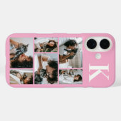 モダン6匹ペットフォトピンク Case-Mate iPhoneケース (裏面 (横))