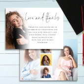 モダン6枚の写真卒業の愛感謝してい サンキューカード