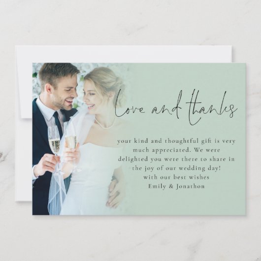 モダン6枚の写真結婚のラヴ感謝していサージ カード (正面)