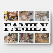 モダン6 フォト ホワイト ファミリー フォト コラージュ フォトプラーク (正面)