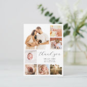 モダン7数々の枚の写真コラージュの誕生発表 ポストカード (スタンド正面)