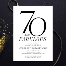 モダン70おしゃれな70歳の誕生日パーティー