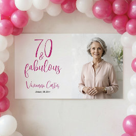 モダン70とファビュラス ピンク70歳の誕生日パーティー ポスター