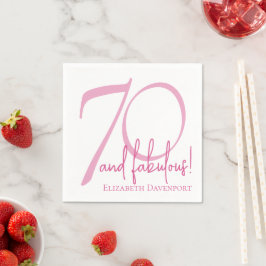 モダン70 おしゃれな70歳の誕生日パーティー スタンダードカクテルナプキン