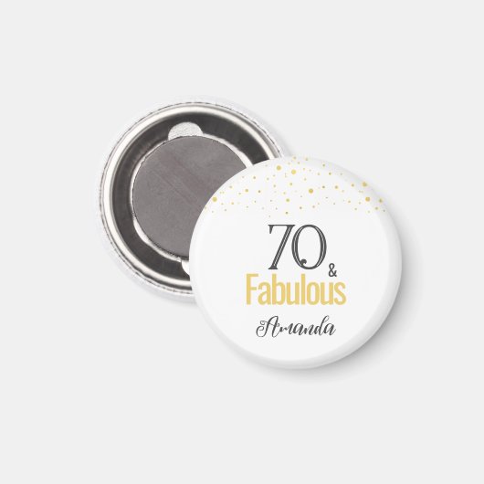 モダン70 おしゃれな70歳の誕生日 マグネット (正面/裏面)