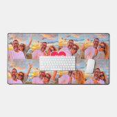 モダン8カスタム-photosハートコラージュ デスクマット (キーボード&マウス)