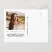 モダン8フォトグリーン卒業 案内ポストカード (裏面)