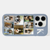 モダン8匹のペットの写真ダスティブルー Case-Mate iPhoneケース (裏面 (横))