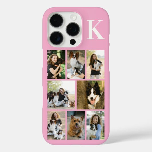 モダン8匹ペットフォトピンク Case-Mate iPhoneケース (裏面)