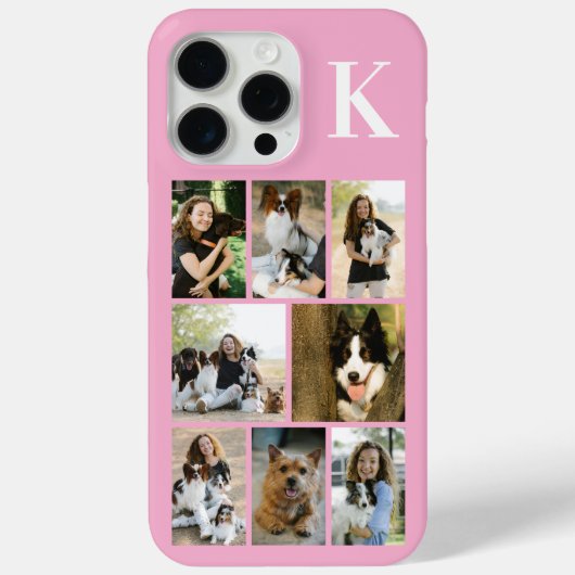 モダン8匹ペットフォトピンク Case-Mate iPhoneケース (裏面)