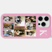 モダン8匹ペットフォトピンク Case-Mate iPhoneケース (裏面 (横))