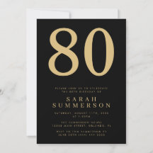 モダン80歳のブラックゴールド80歳の誕生日パーティー