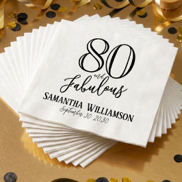 モダン80歳の誕生日お祝いに「Fabulous（ファビュラス）」 スタンダードカクテルナプキン