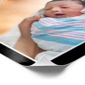 モダン8 – フォトコラージュの黒いフレーム ポスター (コーナー)