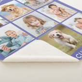 モダン9パーソナライズされた枚のコラージュ シェルパブランケット (3/4)