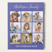 モダン9パーソナライズされた枚のコラージュ プランナー手帳 (裏面)