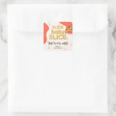 モダン おしゃれな スライス ベイビー スライス ピザ ベイビーシャワー スクエアシール (バッグ)