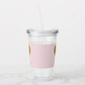 モダン おしゃれ ゴールド ハート オーダーメイド ブライズメイド アクリルタンブラー (左)