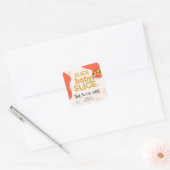 モダン おしゃれ スライス ベイビー スライス ピザ ベイビー シャワー スクエアシール (封筒)