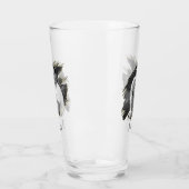 モダン おしゃれ ユニーク 白黒 写真 ビール タンブラーグラス (左)