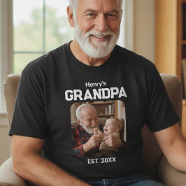 モダン おじいちゃん 創業 Est. 名前 年 写真 Tシャツ