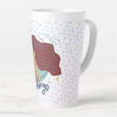 モダン おとめ座 女性 星座 カフェラテマグ (右アングル)